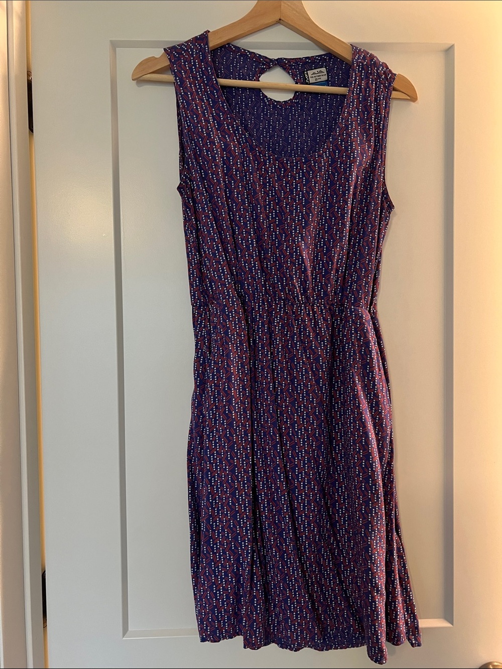 Kavu Purple Sleeveless Midi Dress with Subtle Print